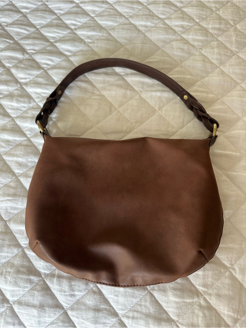 Joy Brown Leather Hobo Bag